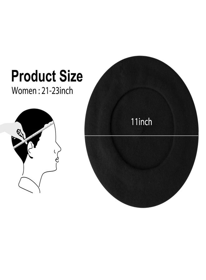 TZ Promise Women's French Beret Hat Solid Color Plain Wool Classic Traditional Artist Cap (US, Alpha, One Size, Baby Blue) - Image 4
